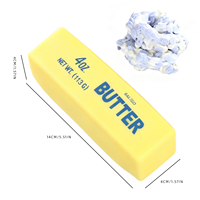 Jouet anti-stress en forme de bâton de beurre souple, texture argileux avec bruit sonore et empreintes, nouveauté