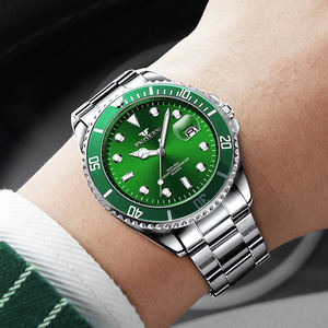 Reloj Deportivo de Cuarzo para Hombre FNGEEN de Lujo, Verde Luminoso, con Calendario, Resistente al Agua 3 ATM, de Acero Inoxidable, Venta al Por Mayor - Product Image 2