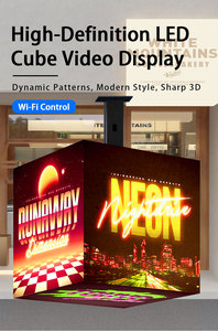 Affichage de cube magique LED couleur pleine  Intérieur/extérieur  Pas de <span class=keywords><strong>pixel</strong></span> de <span class=keywords><strong>2</strong></span>,5 mm  64x64 avec conception à 4 côtés et de forme irrégulière - Product Image 5