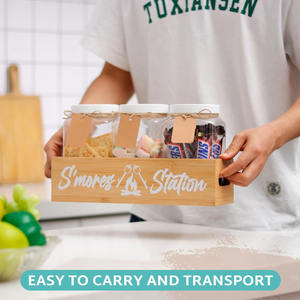 Набор полированных сморов для пожарной ямы, деревянная коробка, набор для кемпинга, подарочный набор с кувшинными палочками и мастером для кемпинга на открытом воздухе - Product Image 6