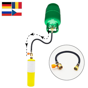Portable Gas <b>Stove</b> Fuel Tank With Hose And Pressure Valve For Camping Outdoor Use - Product Image 5