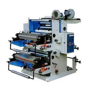 non-woven fabrics woven cloth PVC OPP BOPP PE plastic film 2 color flexographic printing machine