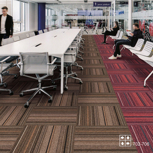 100% Alfombra cuadrada de polipropileno Azulejos Alfombra de oficina Sq Tapis - Product Image 4