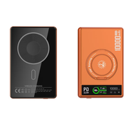 Nouvelle arrivée, batterie externe magnétique sans fil PD22.5W 15W avec écran couleur TFT, béquille circulaire rotative intégrée, portable pour iPhone