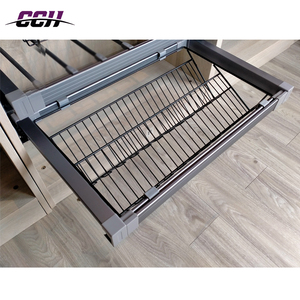 Organizzatore per Armadio in Metallo <span class=keywords><strong>con</strong></span> Portascarpe, Cestelli Estraibili Scorrevoli e Appendiabiti per Pantaloni - Product Image 2