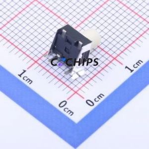 THDM03-BW1-B Tactile Switch SMD Switch Single Pole Single Throw Round Button 1.8N Horizontal Mount - Product Image 2
