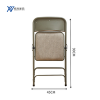 Chaise pliante rembourrée robuste avec structure métallique, chaise portable pour conférences, banquets et événements