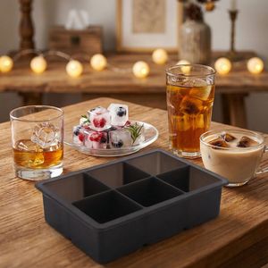 Wholesale Large Eco-Friendly Silicone Cube Tray & Ice <b>Cream</b> <b>Maker</b> Molds Food Grade BPA Free 6 Pack - Product Image 6