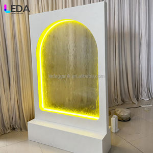 LEDA Panneau de bienvenue de mariage moderne personnalisé à LED, arche lumineuse, toile de fond cascade, nouvelle arrivée, décoration pour réception de mariage - Product Image 2