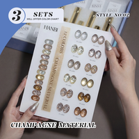 Ensemble de vernis à ongles en gel HANBI Champagne, 12 couleurs, champagne holographique, or super brillant, gel à ongles réfléchissant brillant
