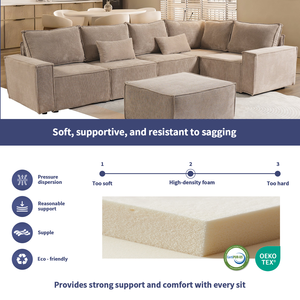 Sofá Cama de Lujo sin Estructura, Comprimido al Vacío, con Esponja de Alta Densidad 28D, Personalizable, para Sala de Estar, MOQ100 - Product Image 4