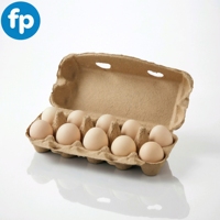 Plateau à œufs en pulpe moulée marron 10 alvéoles, emballage écologique protecteur et compostable, vente en gros, logo personnalisé, approvisionnement en vrac