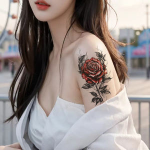 Pegatinas <span class=keywords><strong>de</strong></span> tatuaje impermeables coloridas <span class=keywords><strong>de</strong></span> alta calidad tatuaje <span class=keywords><strong>de</strong></span> pierna <span class=keywords><strong>de</strong></span> cuerpo Sexy flores tatuaje temporal para mujeres - Product Image 3