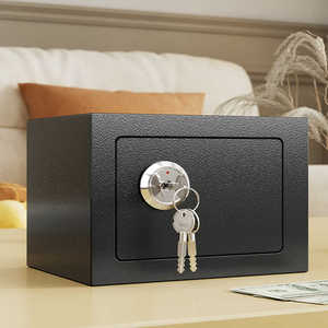 Caja Fuerte de Seguridad YH3720, Caja de Acero con Cerradura de Llave para el Hogar, Caja Fuerte Pequeña y Resistente para <span class=keywords><strong>Dinero</strong></span>, Efectivo, Depósitos, Joyas - Product Image 3