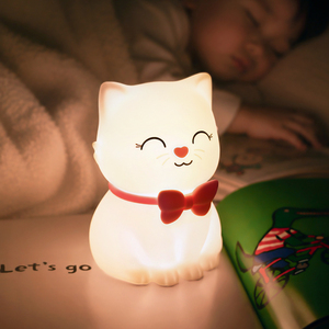 <span class=keywords><strong>Veilleuse</strong></span> LED rechargeable en silicone avec capteur tactile, 7 couleurs changeantes, lampe animale à intensité variable pour chambre d'enfant - Product Image 3