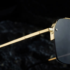 Partagasファッション流行のカスタムロゴハーフリムスクエアダブルブリッジ春ヒンジUV400シェードサングラス男性用 - Product Image 2