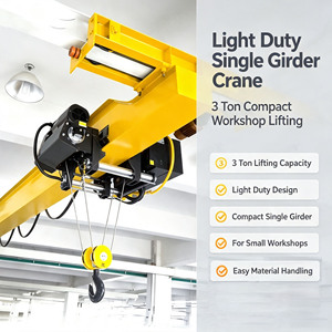 Customized 10 Ton Concrete Pillar Fixed ABM Motor Driven Single Girder Overhead Bridge Crane - Product Image 4