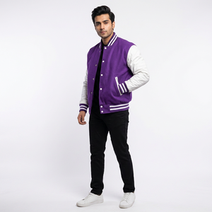 Chaqueta Universitaria Personalizada para Hombre con Bordado Estilo Vintage, Colección de Invierno del Fabricante, Venta al Por Mayor - Product Image 1