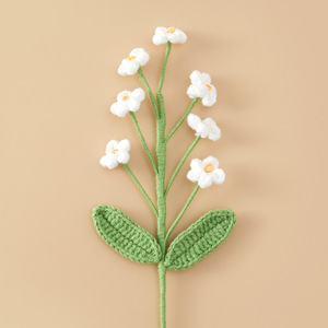 Rama de <span class=keywords><strong>flores</strong></span> Forget-Me-Not de 7 cabezas hecha a mano, ramo individual, Día del maestro, Navidad, Pascua, adorno, tienda de <span class=keywords><strong>flores</strong></span> podridas, terminado - Product Image 6