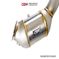 Collecteur d'échappement de course automobile de dernière génération avec bouclier thermique et son grondant pour collecteur d'échappement Benz M274