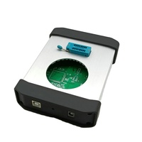 Boîtier portable en alliage d'aluminium pour brûleur IC avec protection d'angle en caoutchouc et découpe personnalisée pour interface USB, boîte de programmation