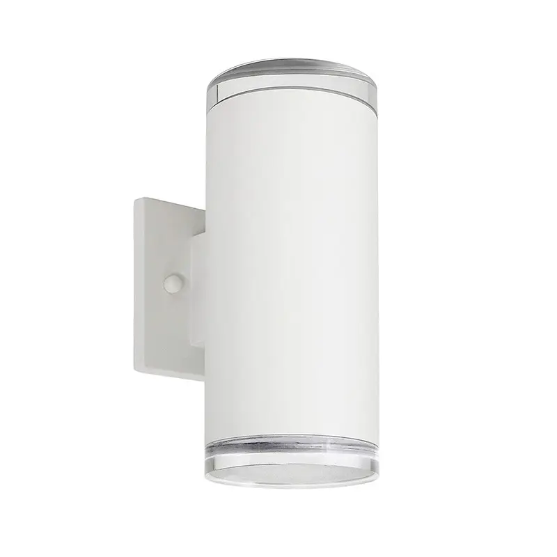 עיצוב חדש כיסוי אקרילי שקוף לבן חיצוני קישוט מנורת קיר חיצונית פמוט פמוט חיצוני קיר צמוד LED אור קיר