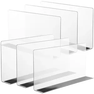 Séparateurs d'<span class=keywords><strong>étagère</strong></span>s en plastique transparents et durables en forme de L, pour l'organisation des rayonnages de supermarché en métal - Product Image 4
