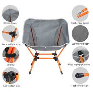 أثاث التخييم في الهواء الطلق Ultralight المدمجة الظهر القمر كراسي أرضية صغيرة قابلة للطي - Product Image 4