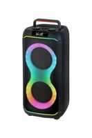 Enceintes d'extérieur JBR-8818 avec microphones, 2 gros boutons, 7,4 V, 40 W, 8 pouces avec lumières RGB pour la musique
