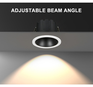 Plafonnier encastré LED blanc et noir en aluminium 3000K 4000K 6000K, panneau lumineux encastré AC110V 220V - Product Image 6