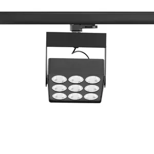 Dim Dali Tracklight 32W Modern aydınlatma armatürleri 9 lambalar siyah mat Ultra ince tasarım Led ray lambası