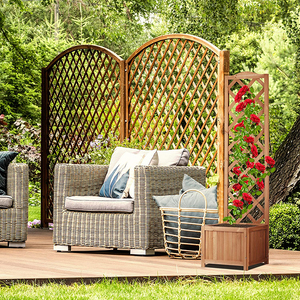 Grands pots de jardin en <span class=keywords><strong>bois</strong></span> pour l'extérieur Jardinière en treillis Kit d'unité unique en treillis Plantes grimpantes Écologique Durable Maison Jardin - Product Image 3