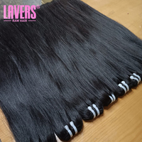 Fournisseurs de mèches de cheveux indiens bruts en gros, mèches de cheveux vierges alignées sur les cuticules, tissage, extensions de cheveux humains bon marché à double trame