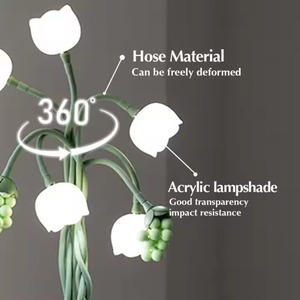 Lámpara de Escritorio con Diseño de Flor, 3 Colores, Luz Nocturna Suave para Lectura, Dormitorio, Sala de Estar y Oficina, Decoración Estética para el Hogar - Product Image 3
