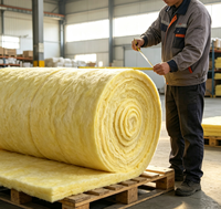 INSULWOOL Couverture en laine de verre de 25 mm d'épaisseur au design moderne, matériau de construction de l'usine chinoise, ISO, aluminium et PE inclus
