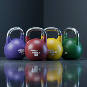 <span class=keywords><strong>Kettlebell</strong></span> de compétition en acier Pro Custom <span class=keywords><strong>16kg</strong></span> 20kg 24kg 32kg, revêtement poudré, poignée en acier inoxydable, pour entraînement commercial - Product Image 1