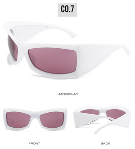 DL lunettes de soleil surdimensionnées <span class=keywords><strong>2023</strong></span>, <span class=keywords><strong>pas</strong></span> <span class=keywords><strong>cher</strong></span>, cyclisme, équitation, enrouler, Y2K, sport, lunettes de soleil, technologie, personnalisées - Product Image 6