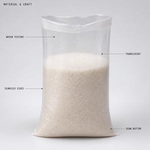 Bolsa Tejida Transparente de PP, Polipropileno Transparente de Alta Resistencia, Saco a Prueba de Humedad para Envasado de Alimentos, Fertilizantes, Arroz, Maíz y Soja - Product Image 2