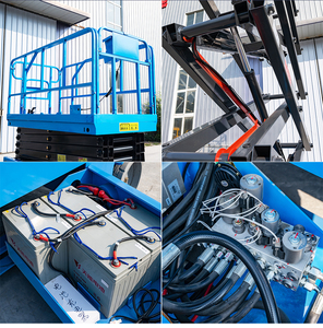 Plataforma de trabajo aéreo eléctrica de elevación de tijera hidráulica personalizable de 10m para tareas de trabajo en interiores - Product Image 6