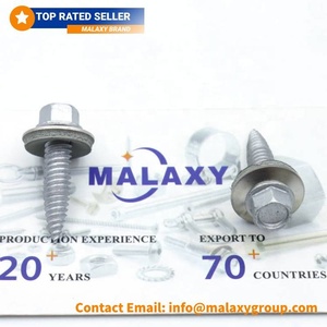 Tornillo bimetálico de cabeza ovalada de óxido caliente 304 + 410 con arandela mecánica de EPDM de zinc, tornillo autorroscante - Product Image 5