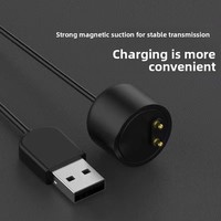 Câble de charge magnétique pour bracelet intelligent Xiaomi original 5 6 7 NFC Mi Band 5/6/7, bracelet intelligent, 45 cm, noir, chargeur USB-A