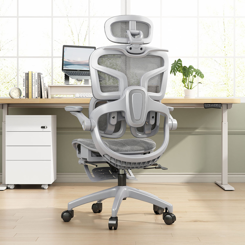 Beige PU Computer Desk Chairs Automatic