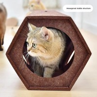 Tunnel pour chat d'intérieur toutes saisons en feutre résistant à l'usure, griffoir, jouet vertical anti-chute, labyrinthe anti-couches de lit avec trous