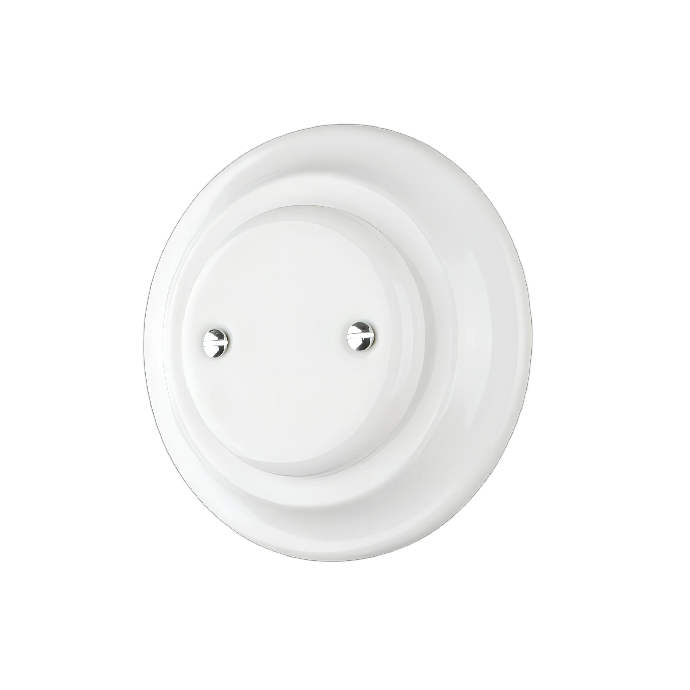 Retro Porcelain Flush Mounted Blind Cover Ceramic Cover Without any Holes to Protect the Circuit