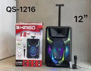 KIMISO QS-1216 फैक्टरी हाई-फाई शक्तिशाली Subwoofer के पोर्टेबल वक्ताओं ध्वनि बॉक्स संगीत लैपटॉप कराओके प्रणाली एफएम के साथ ट्राली स्पीकर