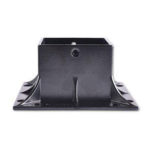 JH-Mech Wholesale Price 4x4 <strong>Wood</strong> Fence <strong>Post</strong> Anchor Base Steel Black Powder Coated Fence <strong>Post</strong> Base - Product Image 1