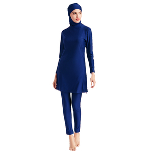 Fast Ship Hot <strong>Sale</strong> Plus Size Solid Fashion Full Coverage Muslim Beach Dress <strong>Swimwear</strong> for Islamic Women Young Girls - Product Image 5