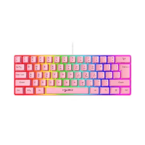 Colore arcobaleno retroilluminato portatile per pc gaming clavier gaming gamer blu interruttore klavye gaming laptop tablet pc teclado tastiera da gioco