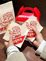 Boîte en papier rouge de qualité alimentaire avec taille et design personnalisés, pelliculage mat, boîte à pâtisserie, emballage personnalisé en lot