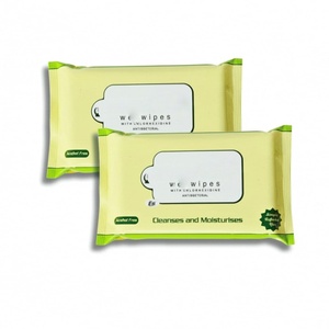 Lingettes humides pour le corps et le lit, testées dermatologiquement, nettoyage rapide et facile, hydratation et rafraîchissement, sans rinçage, lingettes pour adultes - Product Image 1